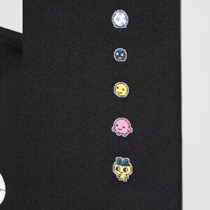 TAMAGOTCHI Uniqlo Black Tee T Size Small